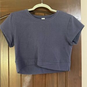Old Navy Gray Cropped Sports Shirt